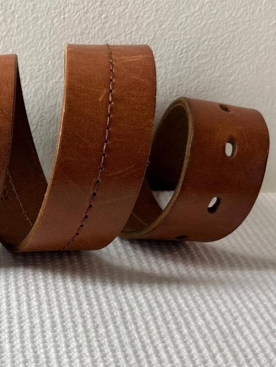 Lauren Ralph Lauren Womens Belt Medium Brown Leather Stitch Detail Adjustable main image 6